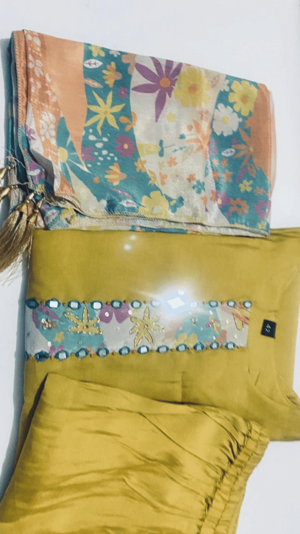3 Pcs Set Slub Silk - Image 4